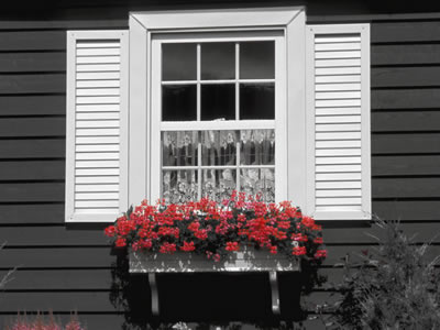 Red flowerbox